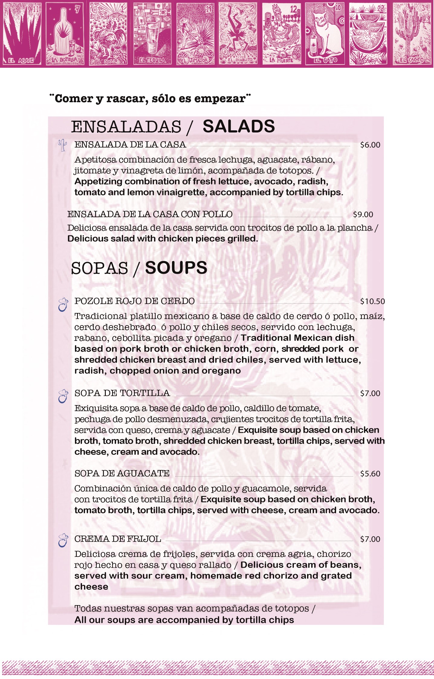 Menú página 6
