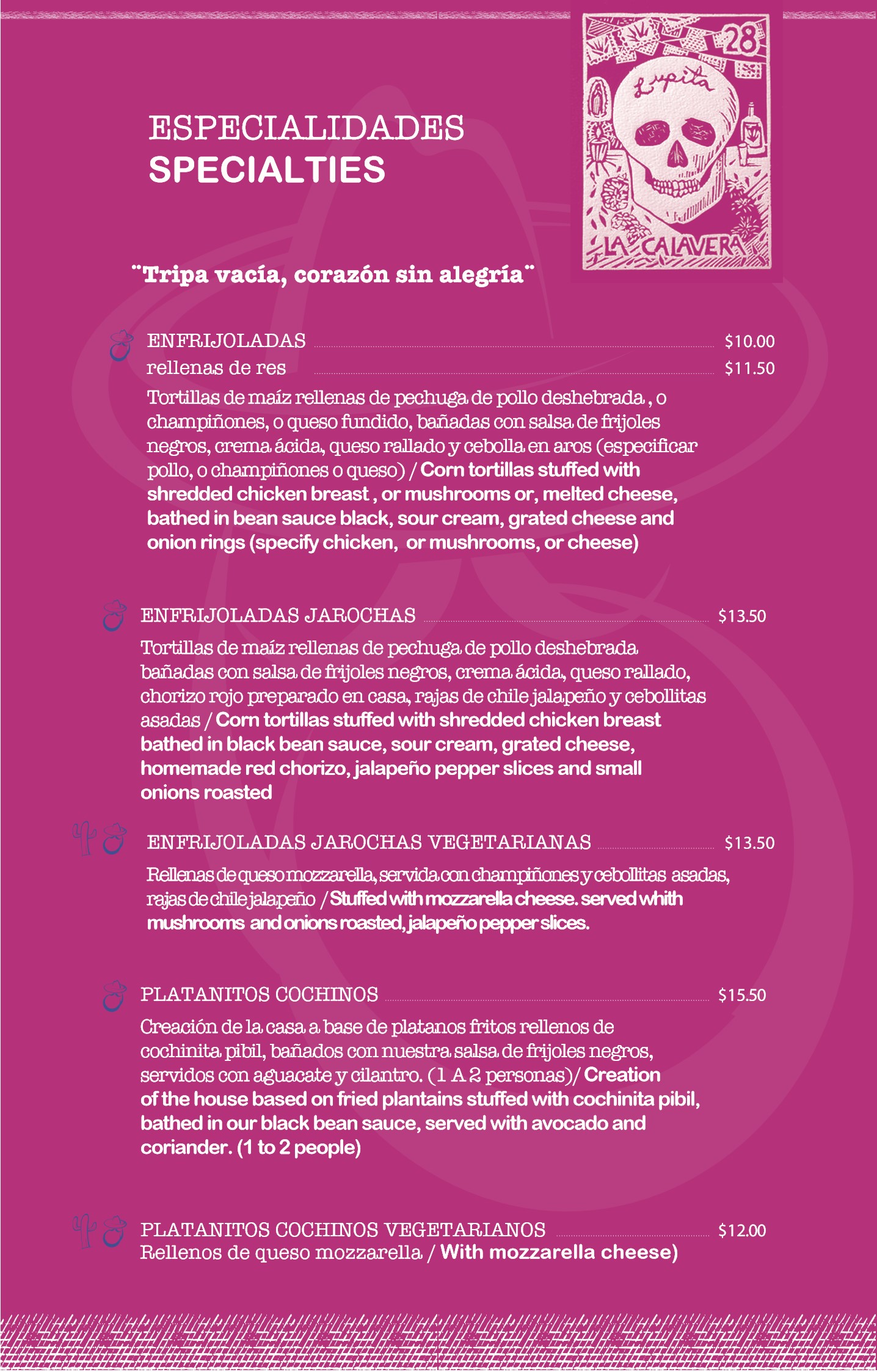 Menú página 10