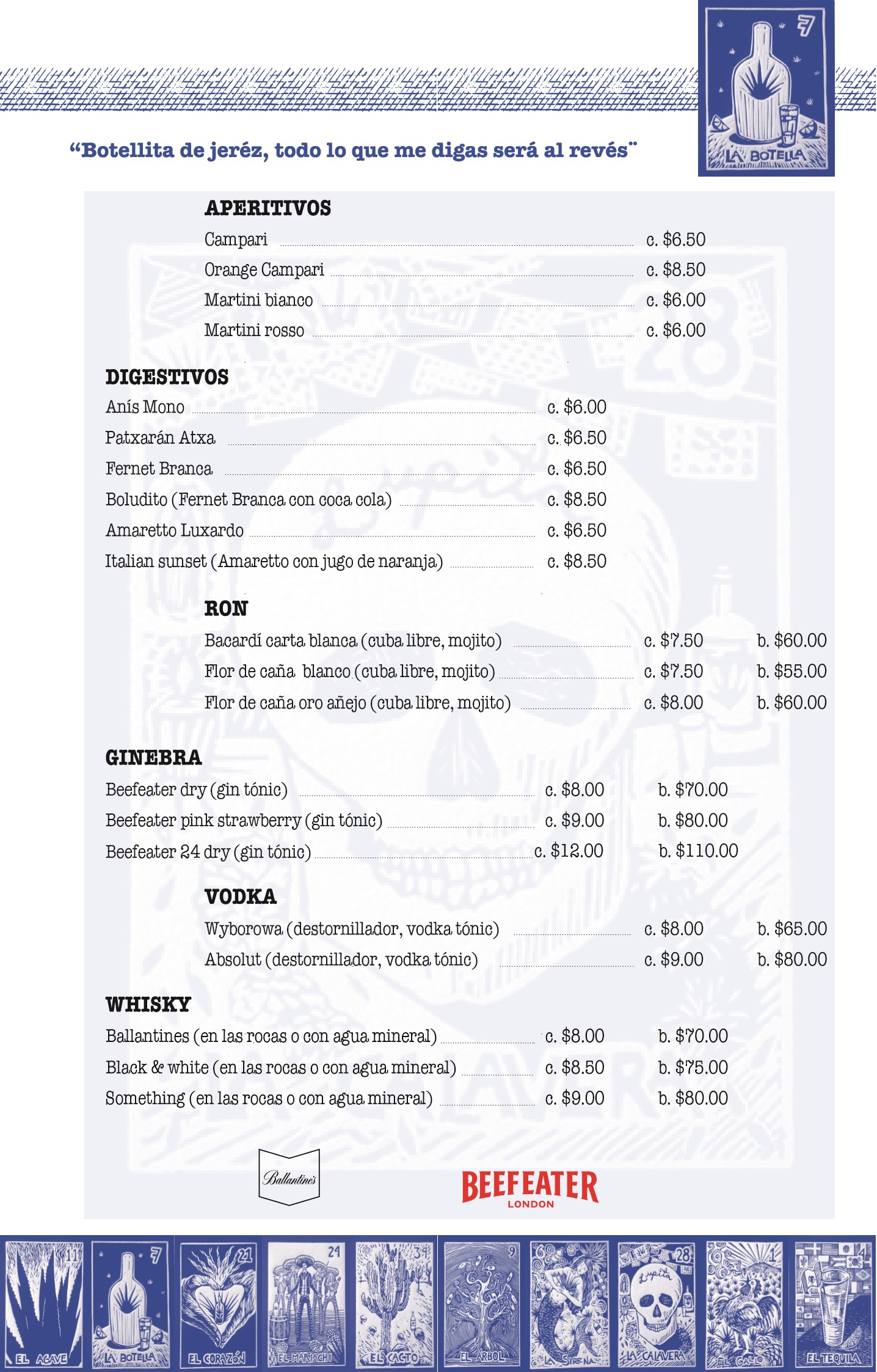 Menú página 15