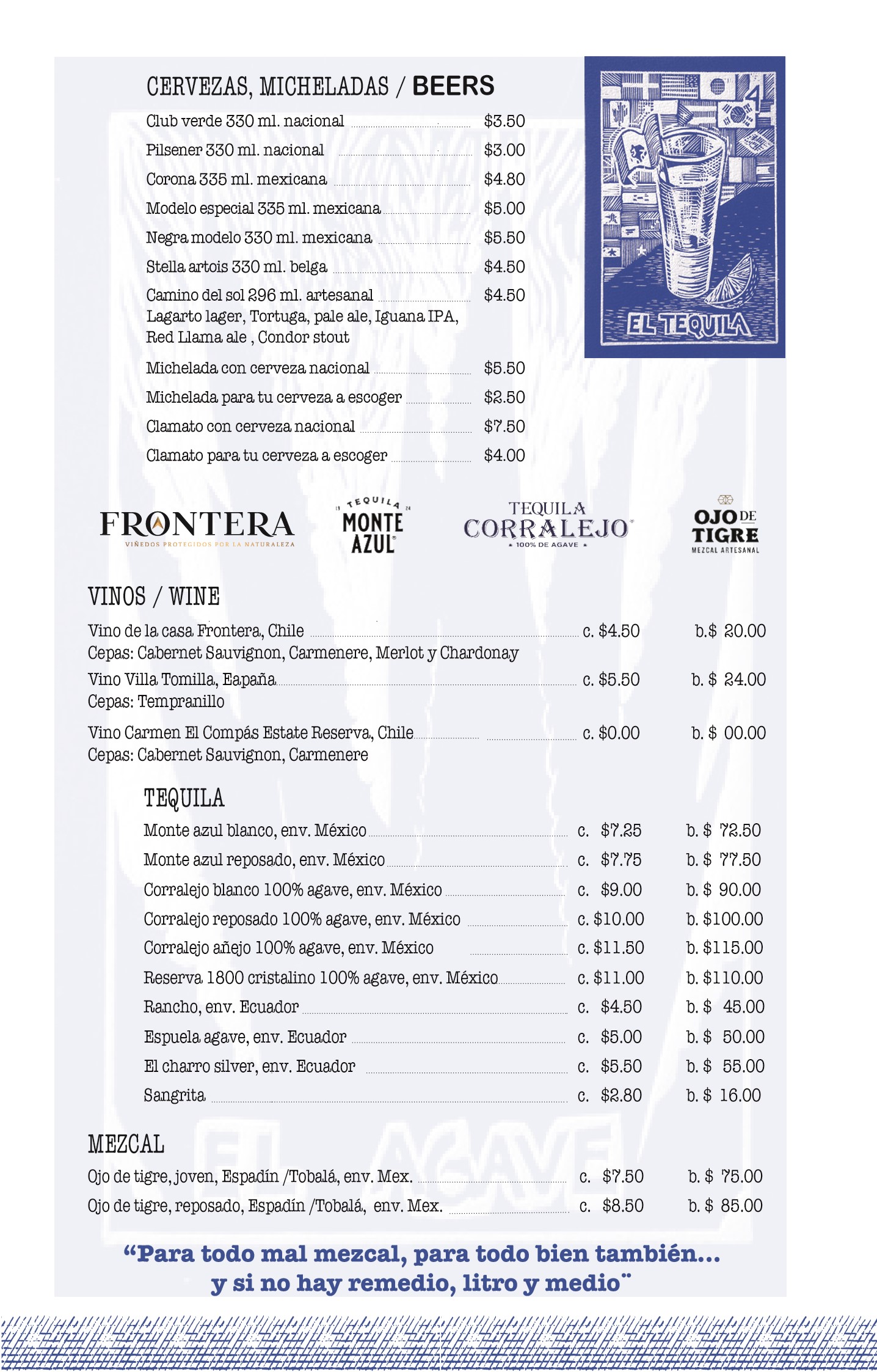 Menú página 16